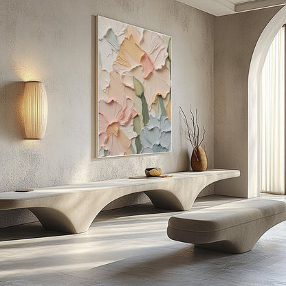 Textured Oil Painting | Floral Wall Art for Home Décor